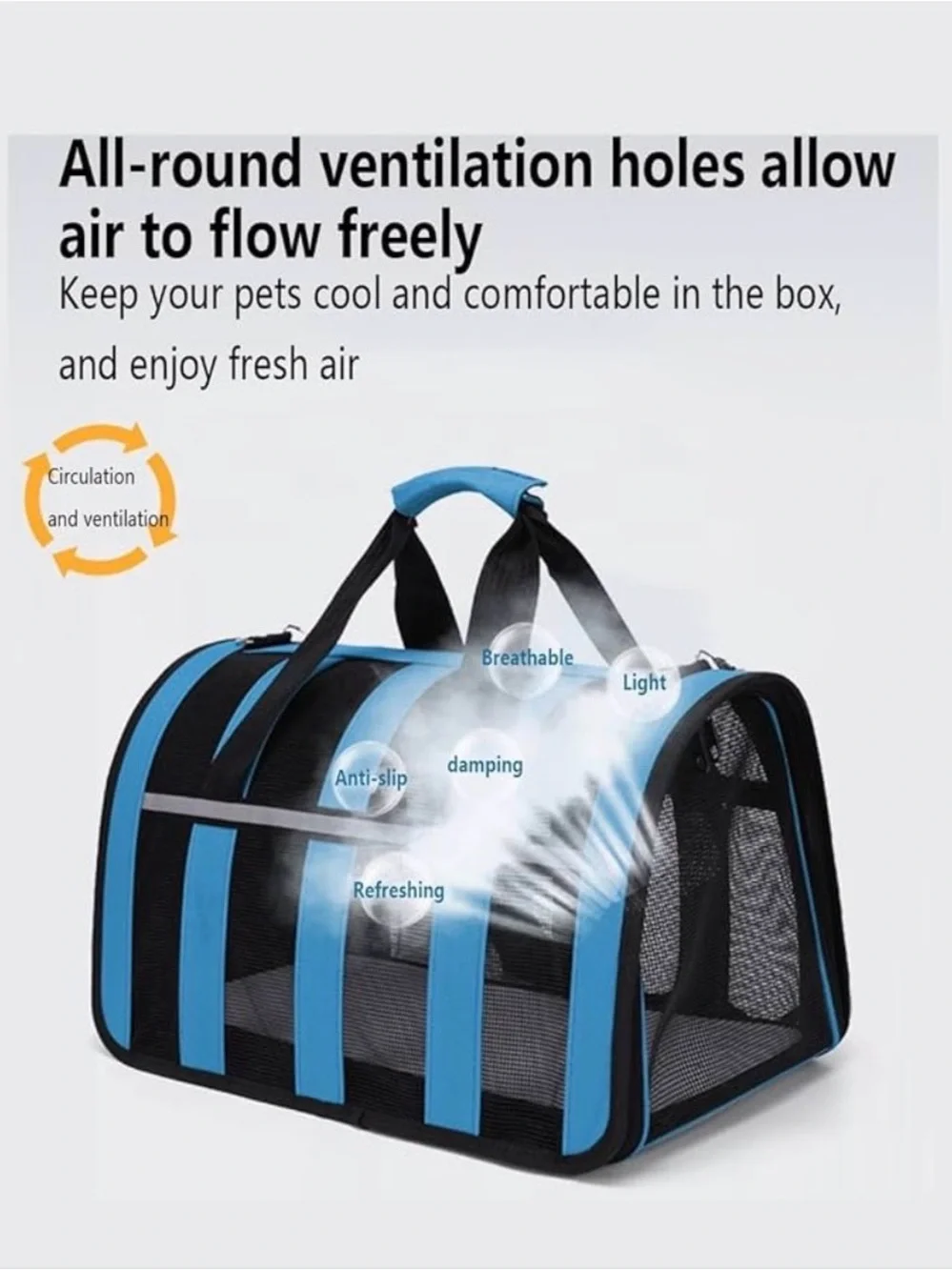 Summer Cat Carrier Bag Soft-Sided Travel Ready Ventilated Mesh Secure Lock